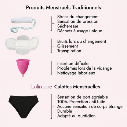 Moonea - Culotte menstruelle échancrée en dentelle