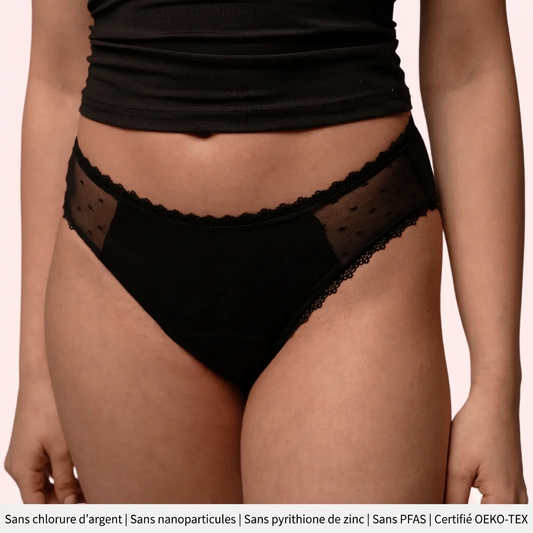 Moonea - Culotte menstruelle échancrée en dentelle